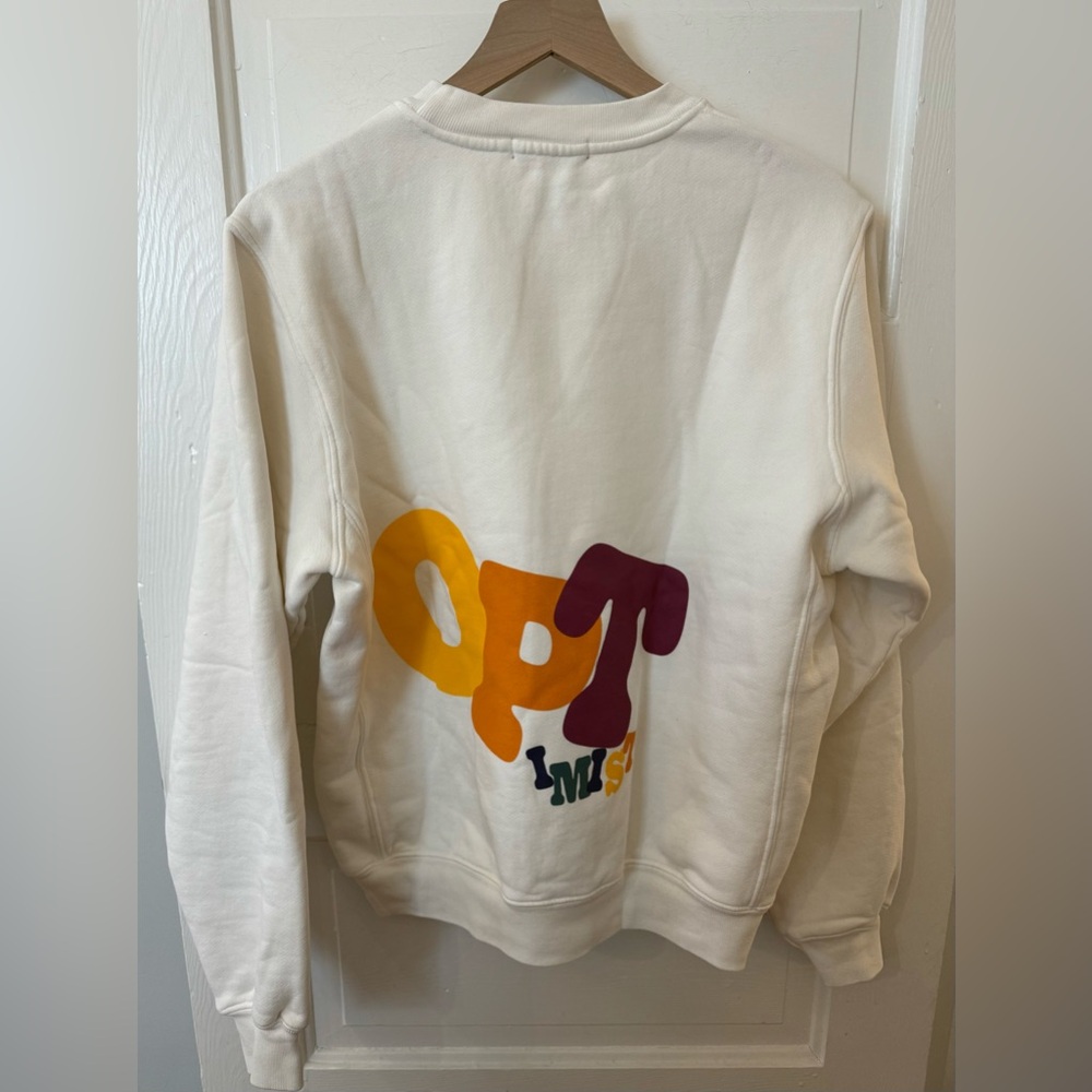 Madhappy Local Optimist Fleece Sweatshirt Tofu XS - Picture 3 of 5